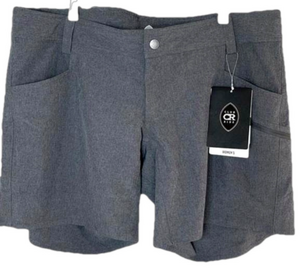 Club Ride Eden Women’s Quick Dry Reflective Bike Shorts Gray Adjustable XL
